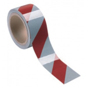 FITA SINAL AUTO-ADESIVA REFLEC BRAN/VERM 5cmX10m 